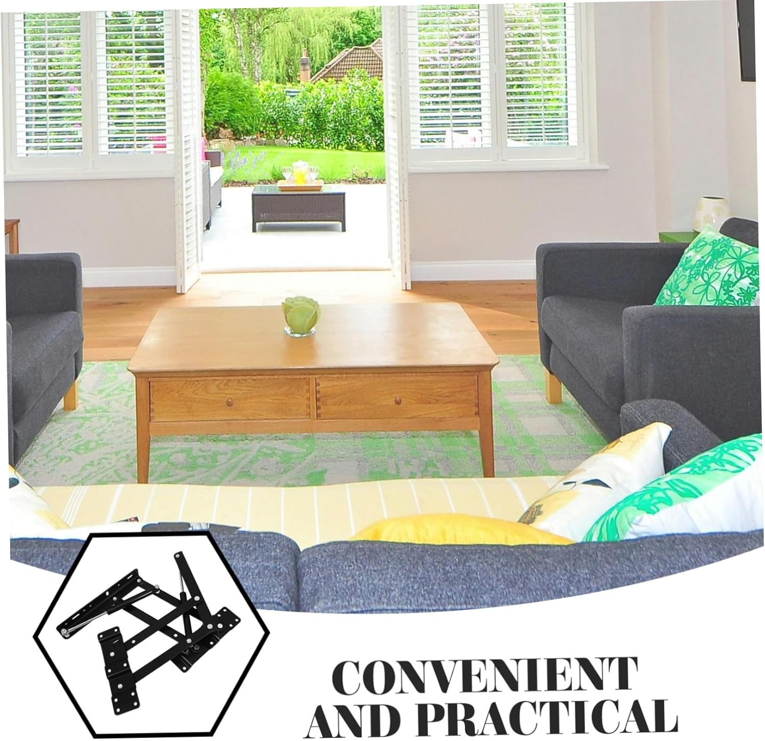 Gadpiparty Heavy Duty Shelf Brackets for Space-Saving Wall-Mounted Brackets for Tables and Dining Tables Easy Installation Gas Lift Mechanism