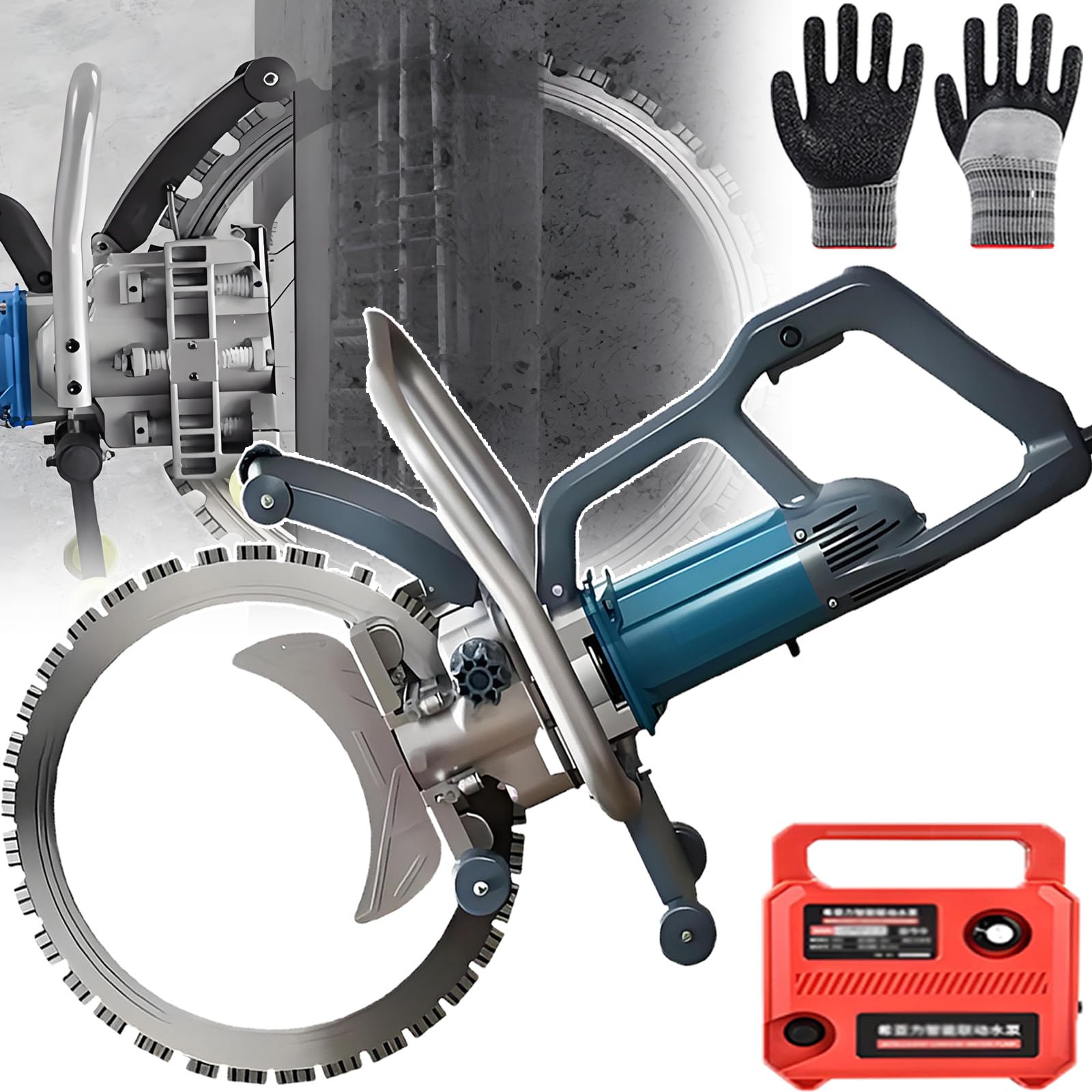 ErShangMao Pro-Grade Electric Concrete Saw - 3000rpm Titanium Blade, 360° Heat Dissipation, 8h Continuous Use For Dustless Renovation Of Roads/Doors/Walls Concrete Ring Saw Cutting50cm