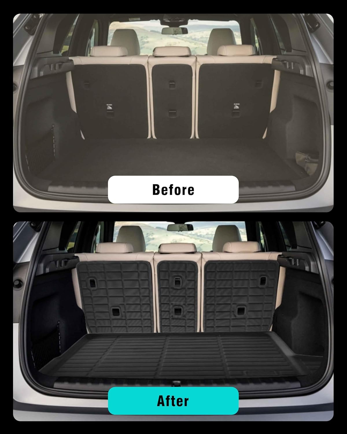 Cargo Mat Cargo Liner for BMW X1 2023-2025 Accessories Trunk Mat Back Seat Cover Protector Backrest Mat Dog Liner