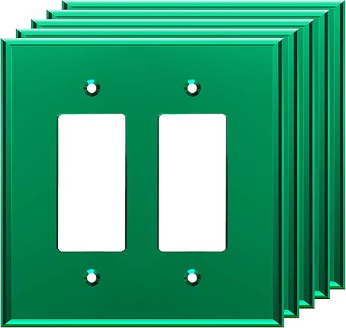 Vista 34 de LIDER LWP-31O-ABK, placa de pared decorativa de acrílico reflectante, placa de interruptor de luz espejada, cubierta de salida de plexiglás, vidrio