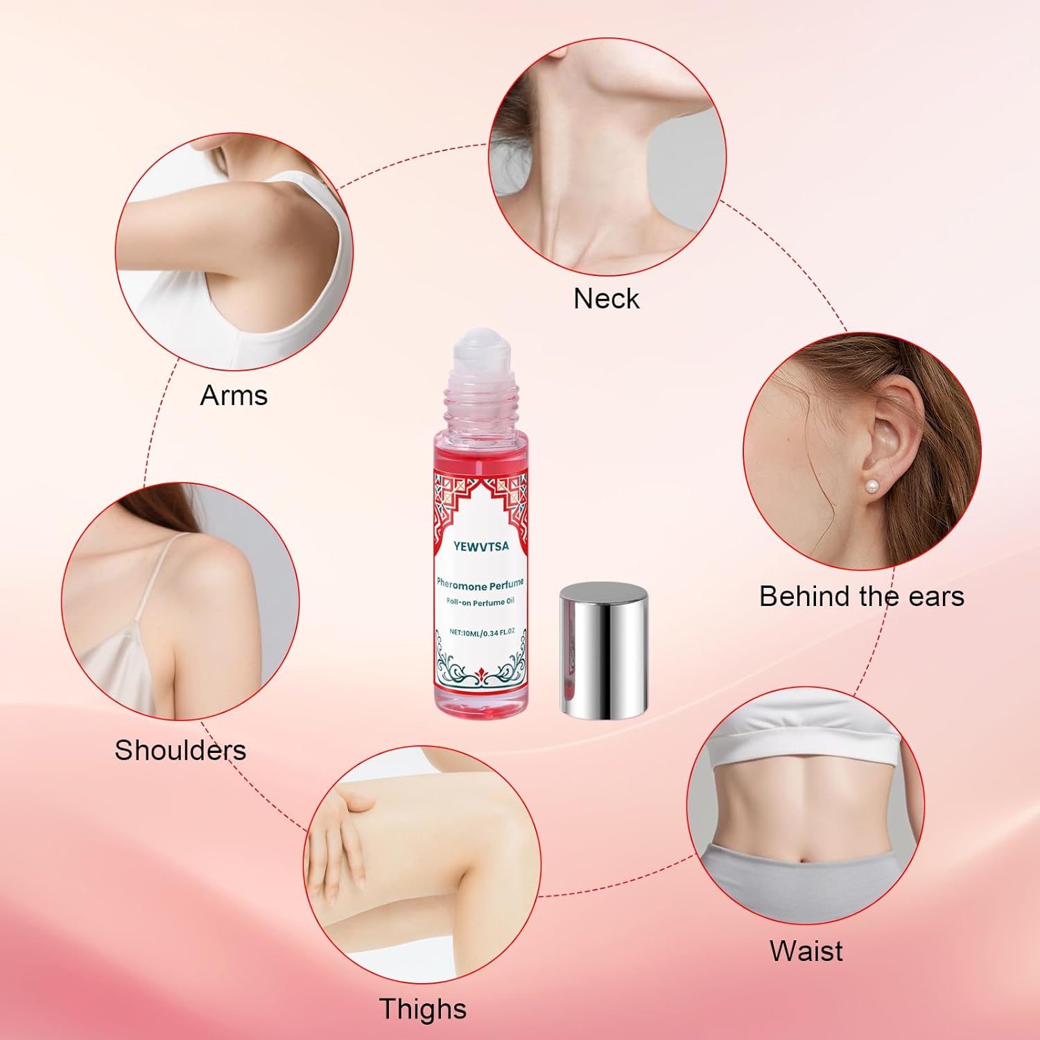Pheromones Perfumes for Women, Long Lasting Roll-On Fresh Strawberry Vanilla Perfume Oil, Travel-Size & Portable (0.34 fl oz/10ml) - Image 8