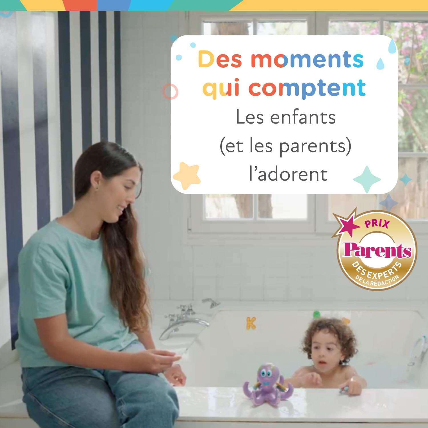Nuby - Jouet de Bain pour Bébé - Pieuvre Intéractive Flottante avec Anneaux de Bain - Jouet de Bain Stimulant La Coordination œil-Main de Vos Petits - Idéal pour Les + 18 Mois - Violet