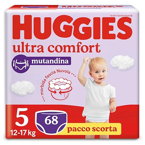 Immagine del prodotto Huggies Ultra Comfort Pannolini Mutandina, Taglia 5 (12-17 Kg), Confezione da 68 Pannolini Mutandina
