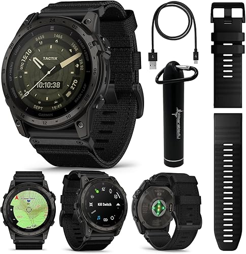 Garmin Tactix - Reloj inteligente táctico GPS con paquete Wearable4U (tactix Delta + auriculares negros) Garmin Tactix - Reloj inteligente táctico GPS con paquete Wearable4U (tactix Delta + auriculares negros)