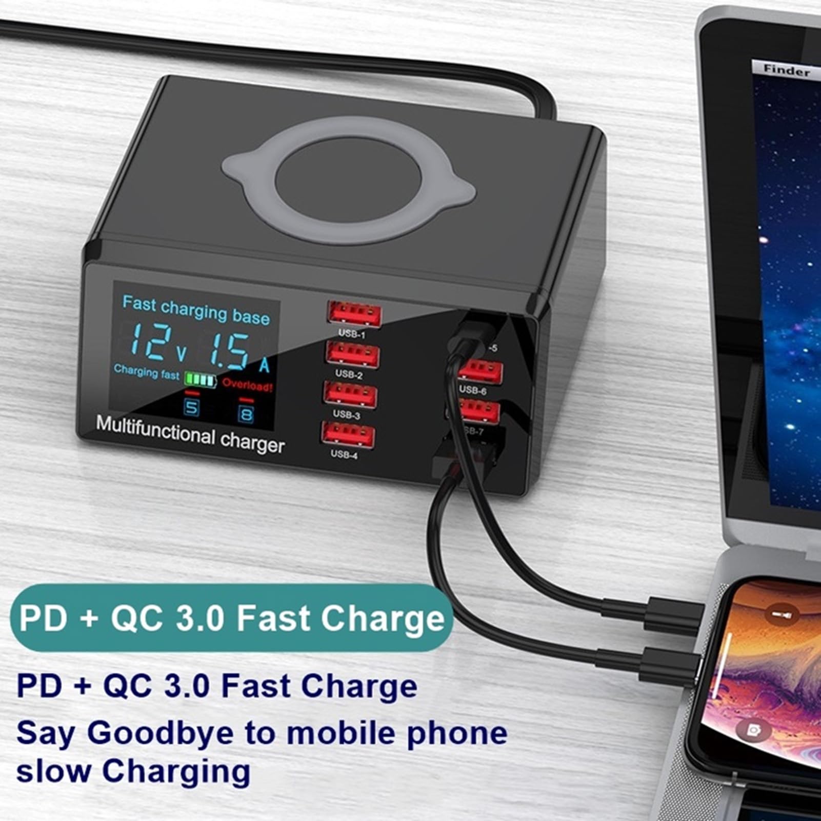 Stacja ładująca PD Zasilanie Hub ładujący USB C (UE)