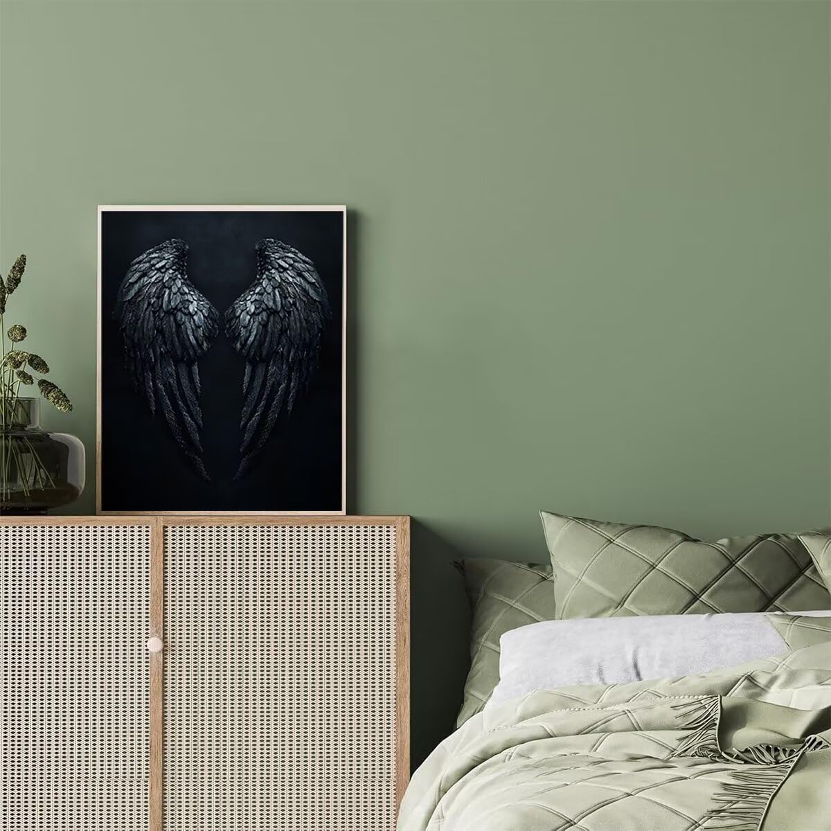 Dipingere con i Numeri Feather, Paint by Numbers Adulti Wings, Fai da te Creativi Adulti Quadri da Dipingere Numerati Kit per Decorazione Della Parete di Casa, Regalo 100x135 cm Senza Cornice 6K-0