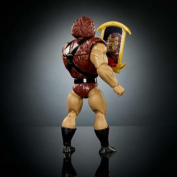 Masters of the Universe Origins Action Figure Cartoon Collection Grizzlor, 5.5-inch 1980s Motu TV Hairy Villain, Detailed Design & Mirror Accessory