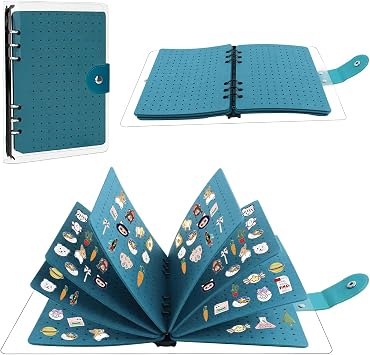 A5 Enamel Pin Display Book with 8 Pages,Clear PVC Cover,Portable Travel Pins Organizer Book,Pin Trading Book Pin Display Holder,Collection Book for Brooches Badges