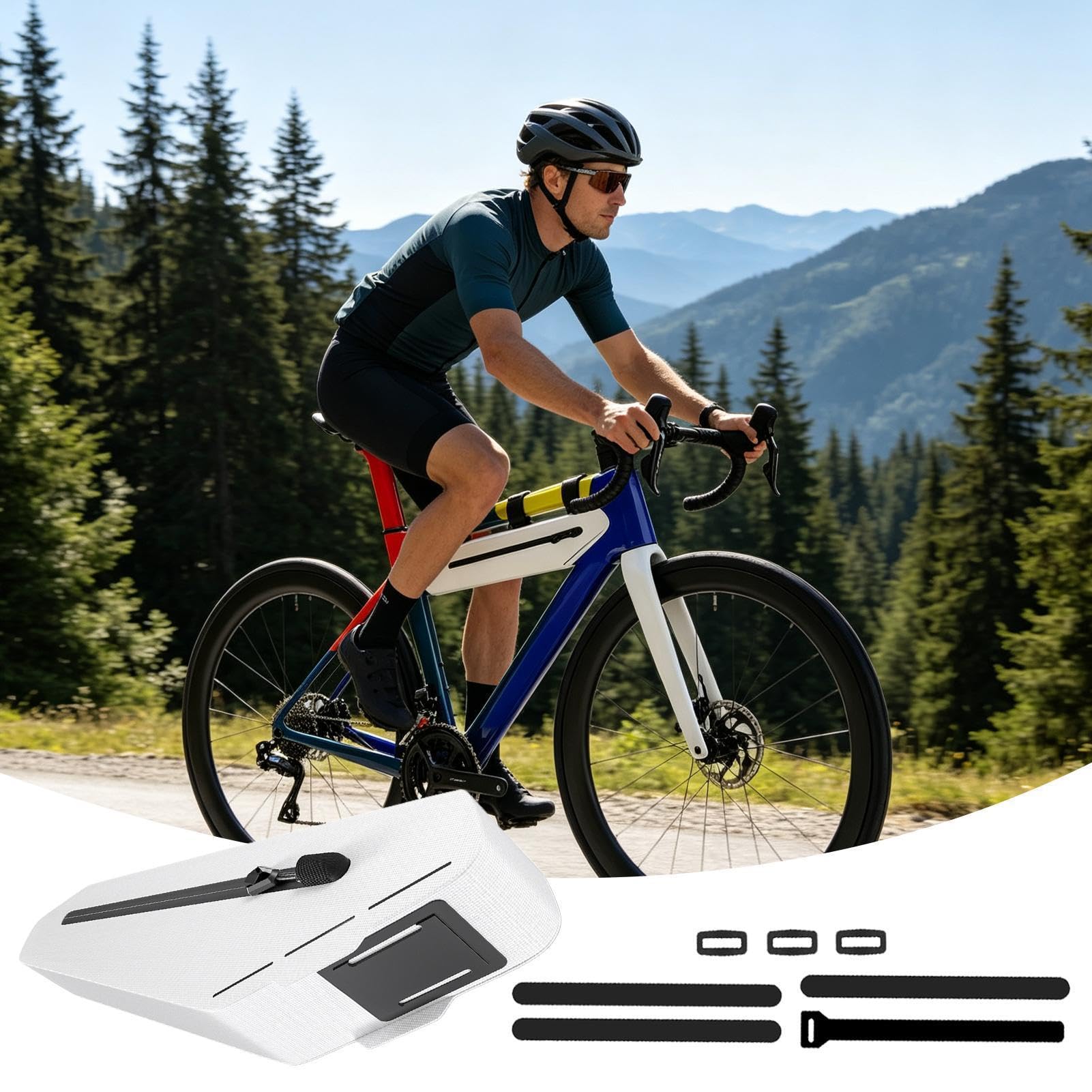 Borsa impermeabile per bicicletta, con tubo superiore,