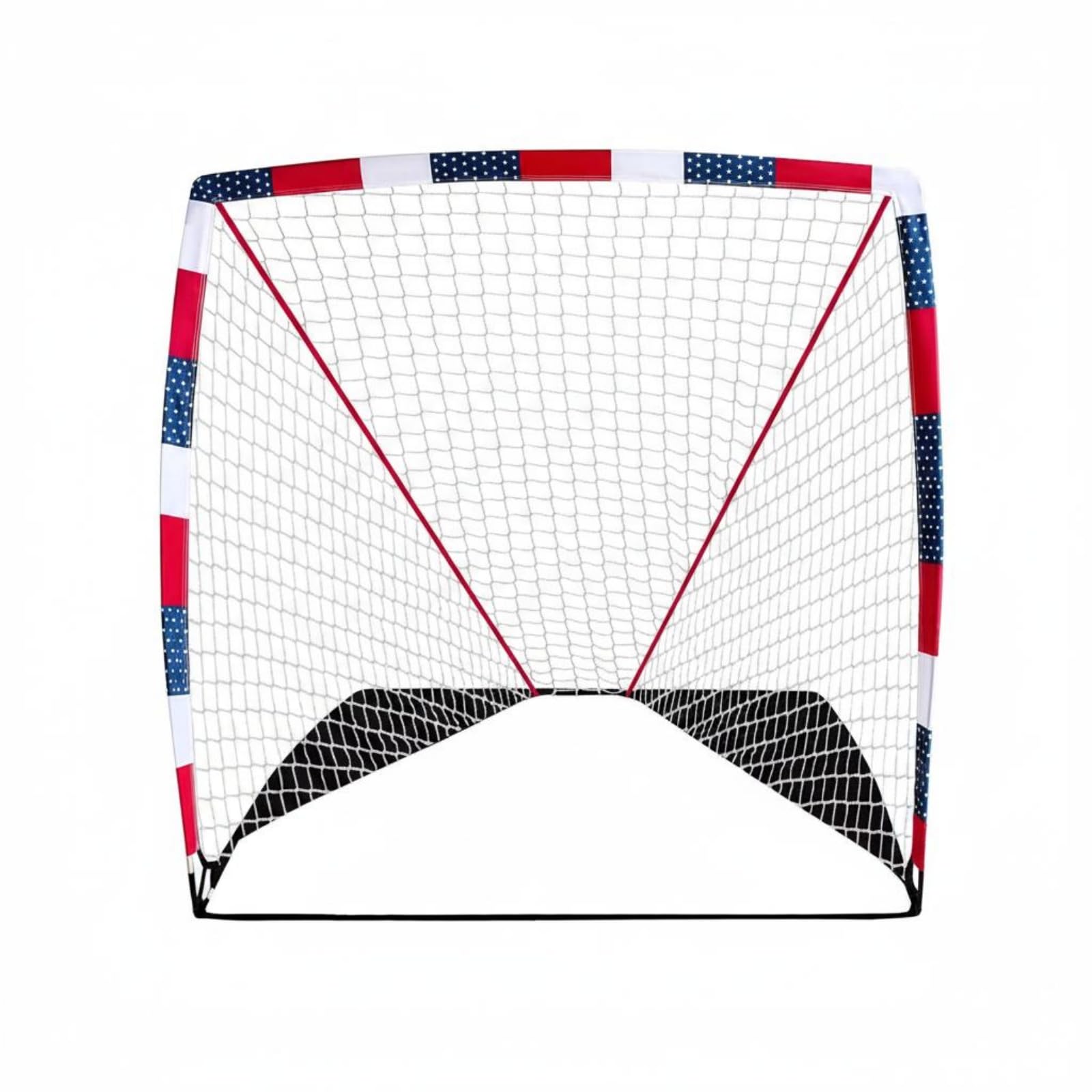 Portería de Hockey Portátil Red Meta Marco Portátil Plegable de Vidrio y Base de Acero Adecuada para Juegos Recreativos y Ejercicios Técnicos 6x6pulgadas