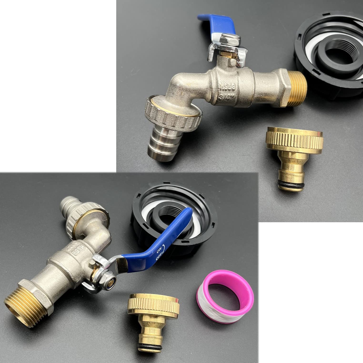 Kit Adattatore Per Serbatoio IBC S60x6, Con Rubinetto E Raccordi