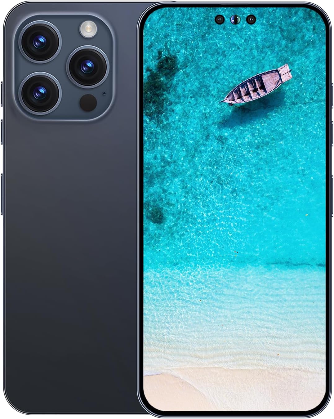 XUANMEIKEA14 PROMAX Unlocked Phone 8-Core Android Smartphone 8GB RAM + 256GB Storage 50MP + 24MP Cameras 6800mAh Battery 6.7-Inch HD Display 5G Dual SIM Unlocked Cell Phone (Deep Sea Blue)