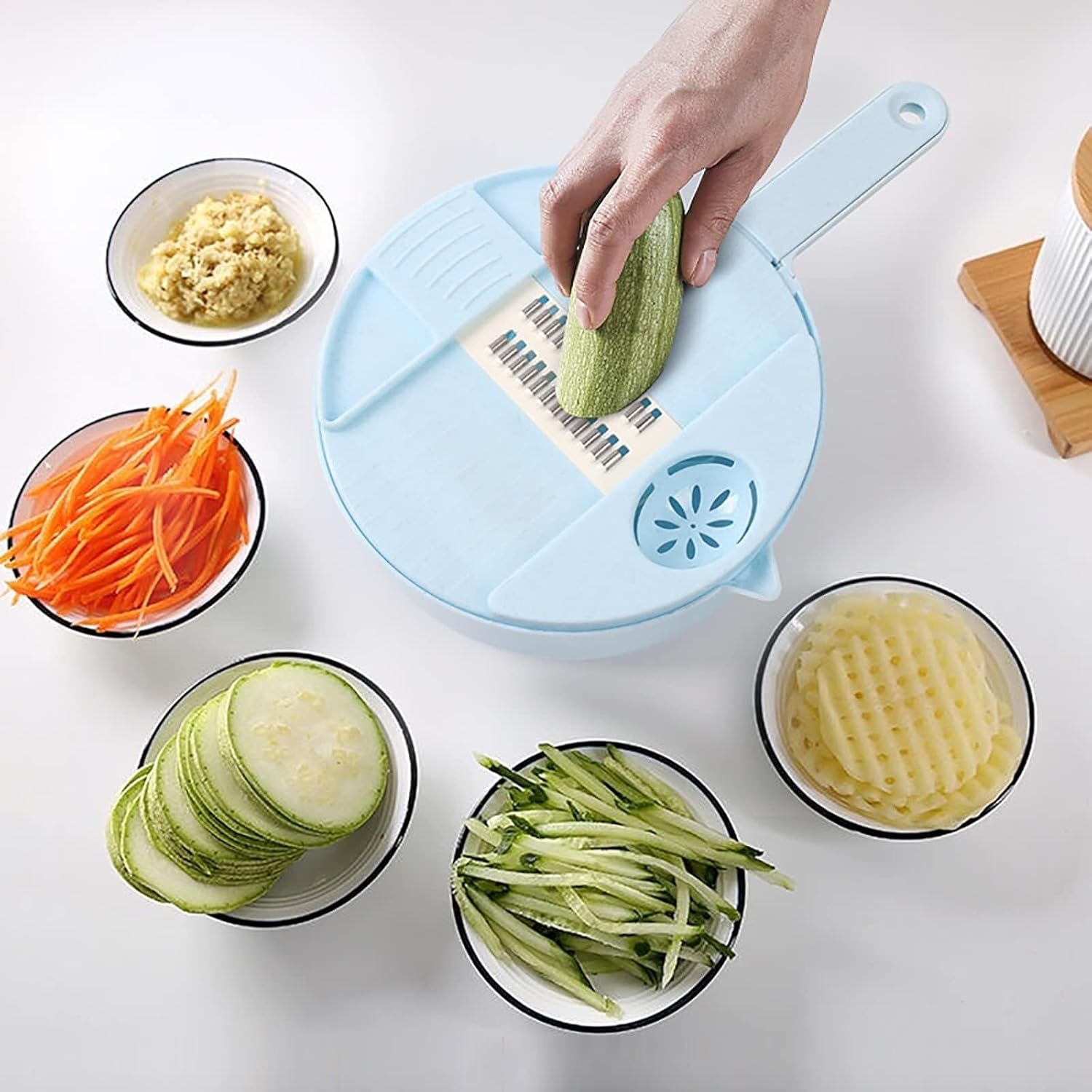 Food Chopper, Mandoline Slicer for Kitchen, Mandolin, Potato, Tomato, Carrot, Vegetable, Fruit and Onion Cutter