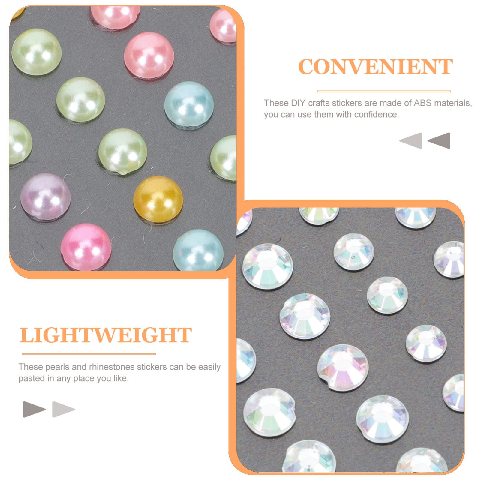 Healeved 5 Set Adesivo Per Unghie Con Perle Portachiavi Soffice Accessori Cordino Decorazione Forestale Copertura Della Dell'aria Condizionata Luce Al Neon Usb Abs 4 Fogli*5