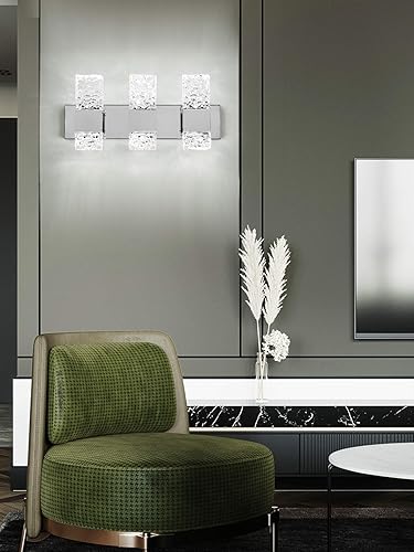 Miniatura 5 de Modernas lámparas LED de tocador de baño de acero inoxidable cromado, 3 apliques de pared para iluminación de baño, fusión sobre espejo, 21.5