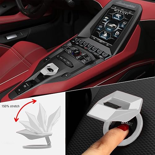 Miniatura 7 de jeseny Cubierta universal para botón de arranqueparada del motor borde de control de potencia del automóvil cubierta protectora de llave para Civic