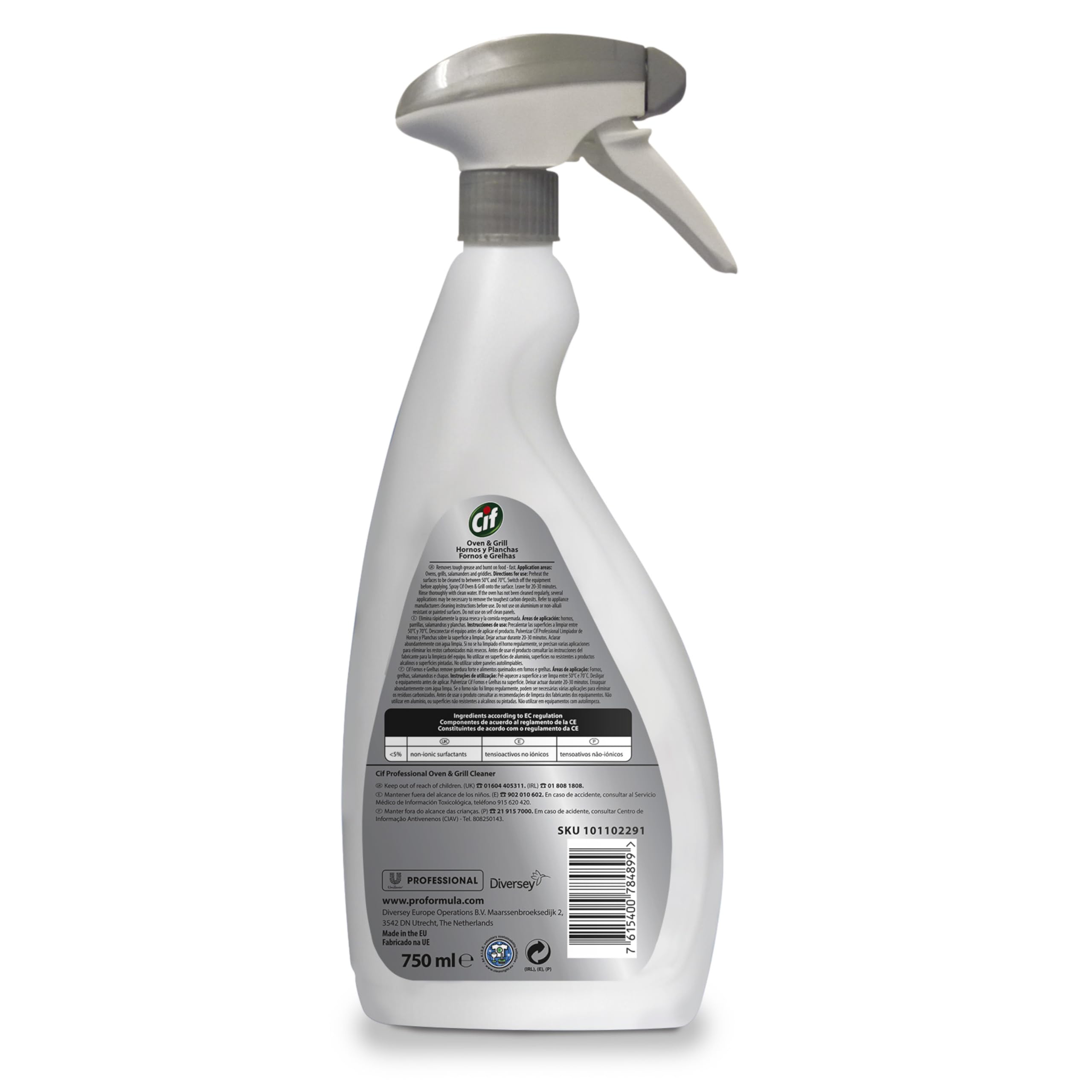 Cif PROFESSIONAL Oven/Grill Cleaner Oven & Grill Liquid Spray Bottle (750ml)