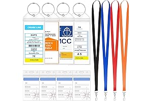 Carnival Cruise Lanyard Cruise Essentials Luggage Tag Holders with Multicolored Lanyards