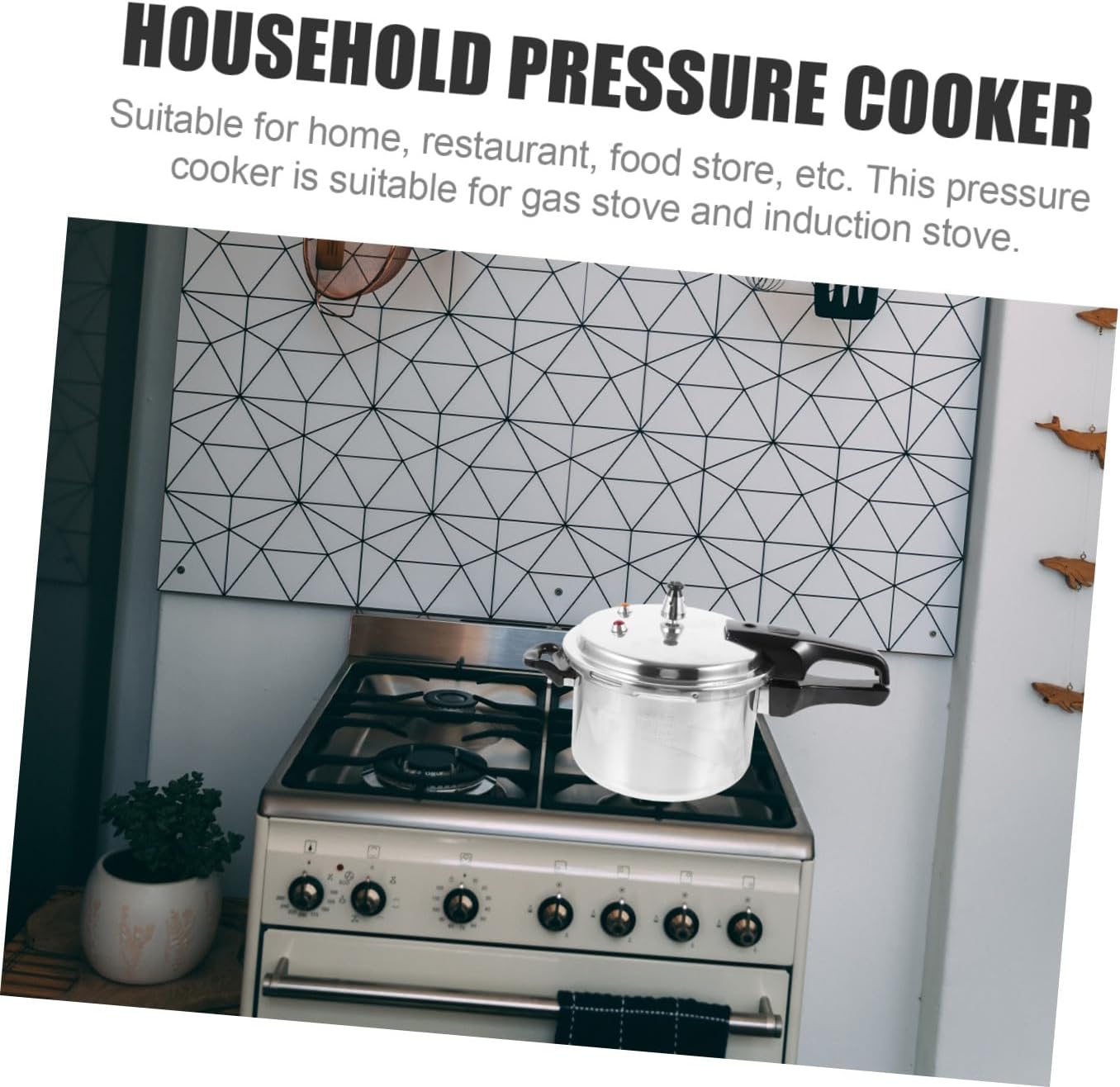 Pressure Cooker for Gas and Induction Cookers Polished Aluminum Alloy with Composite Bottom Thickened Pot Body Conduction for Kitchen Cooking and Canning
