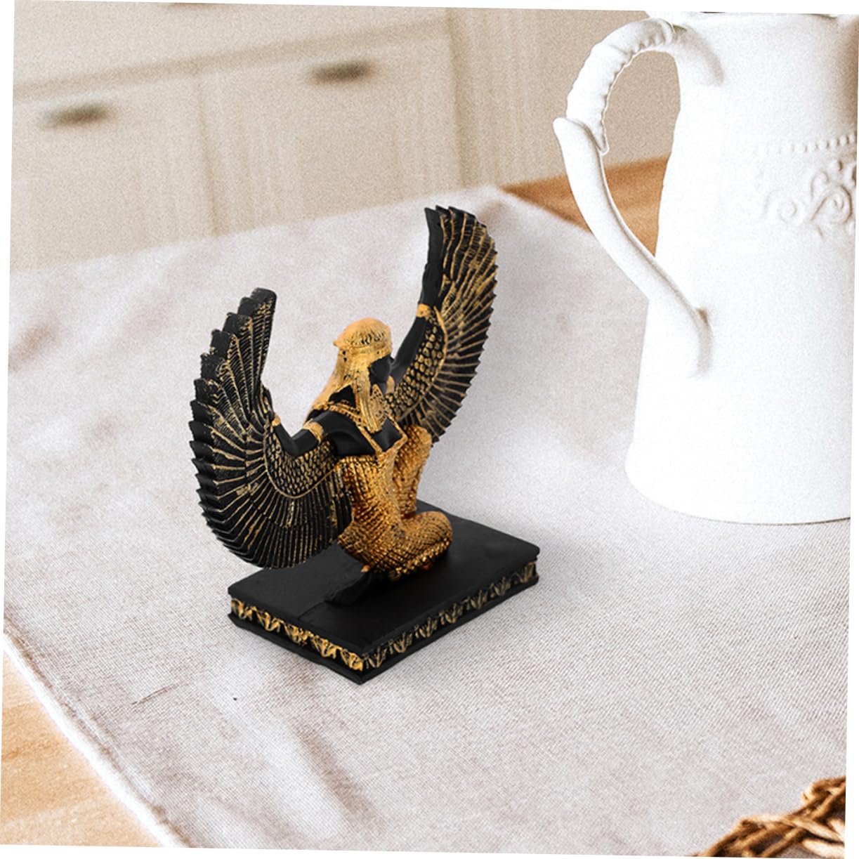 Alipis 4 Pz Ornamenti della statua egiziana statua del re egiziano figurina sfinge egizia Oggetto decorativo per ristoranti decorativo egiziano dea egizia in resina figurina egizia