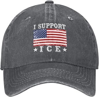 I Support Ice Hats I Stand with Ice Deport Illegals Retro Cotton Cap Deep Heather