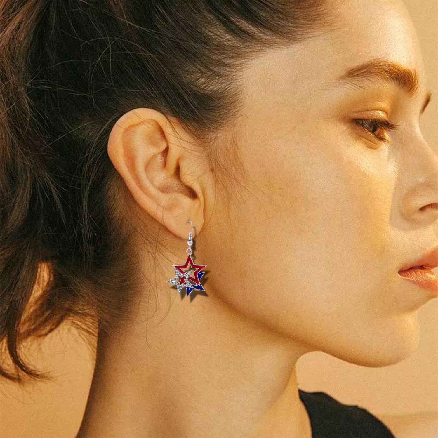 July 4th Independence Day Earrings American Flag Earrings for Women Red White Blue Earring for Women Independence Day Gifts - Image 4