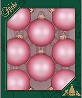 Vista 19 de Christmas By Krebs Adornos de bola de Navidad de vidrio sin costuras de diseñador hechos en EE.UU., 2 5/8" (67mm), 8 piezas