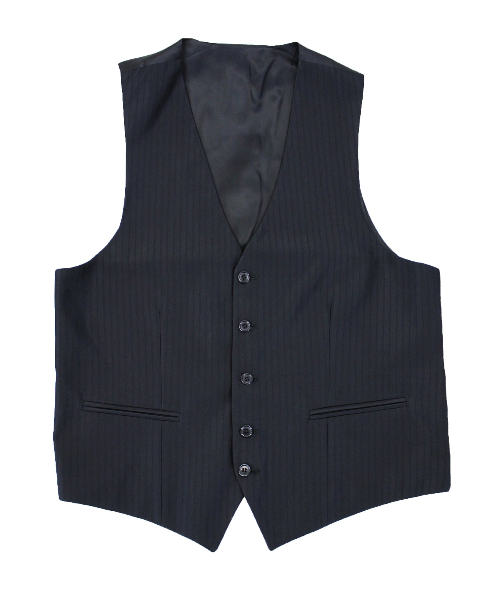 Gilet Homme Romito Manifatture - Laine/polyester Spinato Gris/noir Doublure Bleue - Taille ? - Neuf Avec étiquettes - Made In Italy