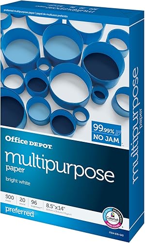 Miniatura 2 de Office Depot Impresora multiusos y papel de copia, blanco, legal (8.5 x 14 pulgadas), 500 hojas por resma, 20 libras, 96 brillo
