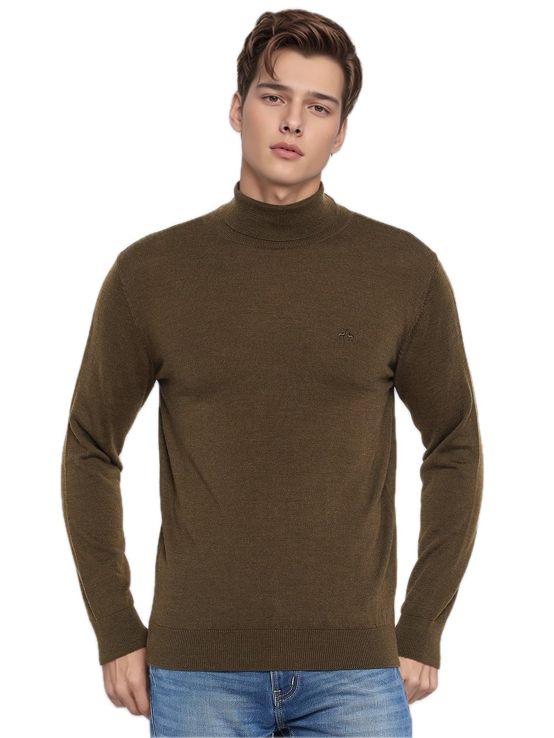 98 north 98 Degree North Men’s Merino Wool Blend Turtle Neck Pullover Sweater-M2575-COFFEEMELANGE-picture-37