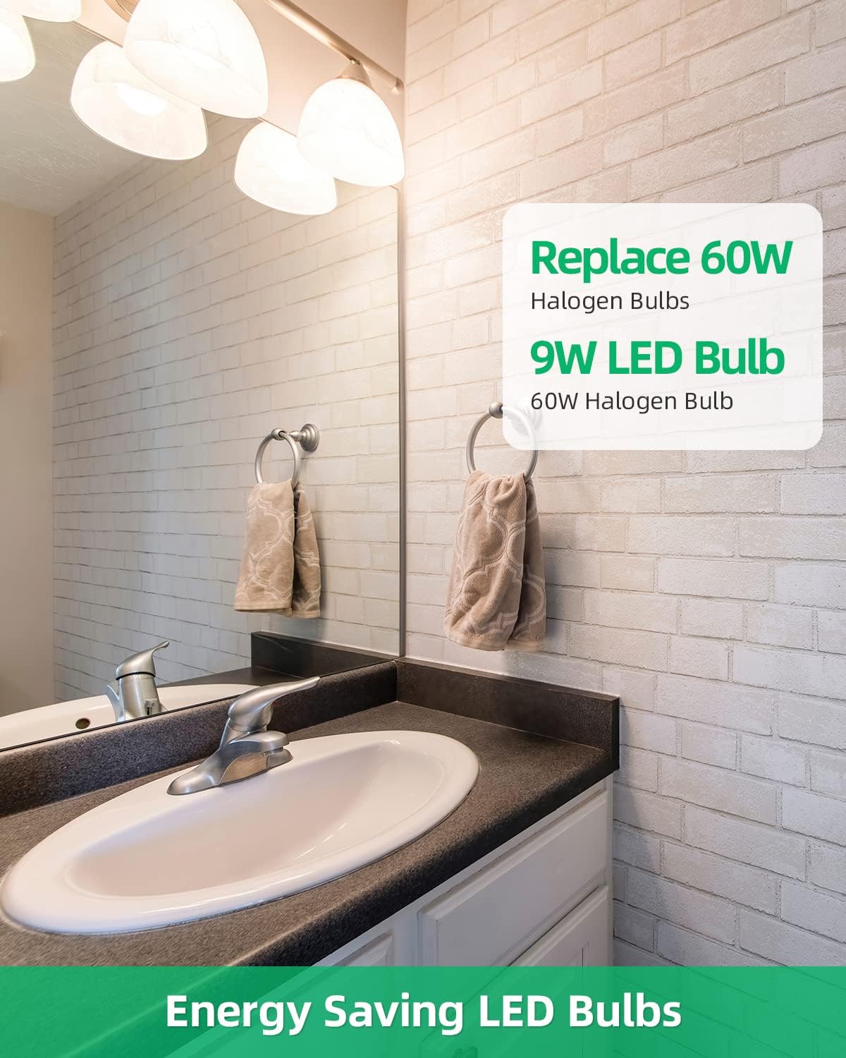 LEDYA E27 Screw Bulb, 9W 806LM E27 LED Lights Bulbs, 60W Incandescent Bulb Equivalent, 3000K Warm White - Image 3
