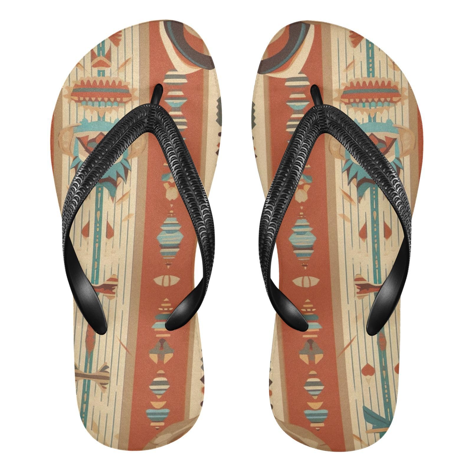 STAYTOP Native American Tribal Print Flip Flops Sandals of Men's & Women's,Sandals Beach Slippers Shower Slides