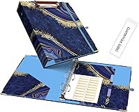 Vista 45 de Ospelelf Carpeta de 3 anillos de 1 pulgada, bonitas carpetas para documentos de tamaño carta (11 x 8.5 pulgadas) con 5 separadores de pestañas