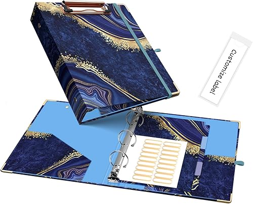 Miniatura 45 de Ospelelf Carpeta de 3 anillos de 1 pulgada, bonitas carpetas para documentos de tamaño carta (11 x 8.5 pulgadas) con 5 separadores de pestañas