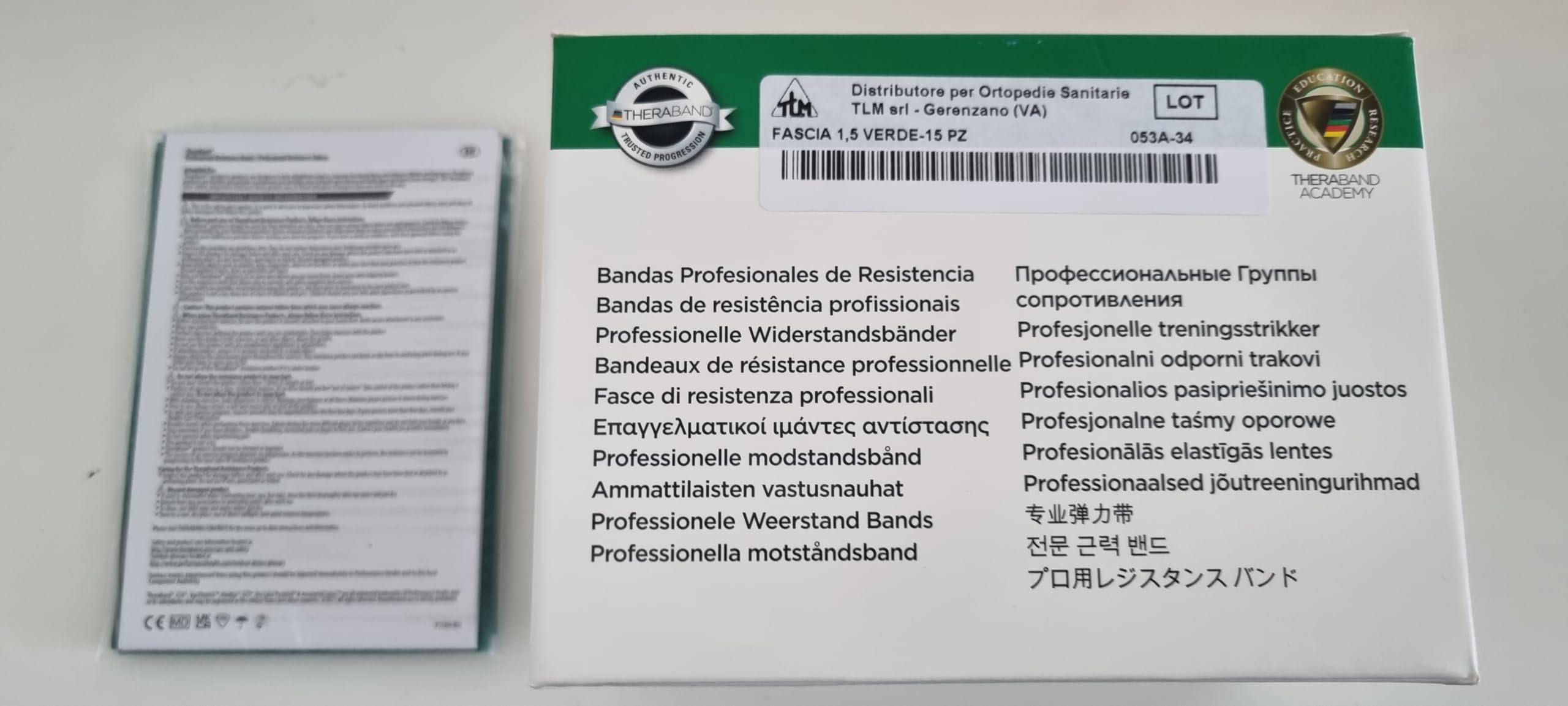 Theraband Fascia Elastica per Esercizi (Verde, 1,5 MT)
