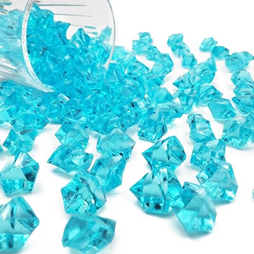 Miniatura 4 de Rellenos de jarrón para decoración del hogar, cubitos de hielo triturados falsos, rellenos de jarrón, 150 cubos de hielo falsos reutilizables