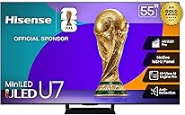Hisense 55" U7 Mini-LED ULED 4K UHD Best Premium Gaming Google Smart TV (55U75QG, 2025 Model) - QLED, Native 165Hz, VRR 288, Up to 3000 Nits, HDR10+, Dolby Vision IQ · Atmos, IMAX Enhanced, 2.1.2 Ch