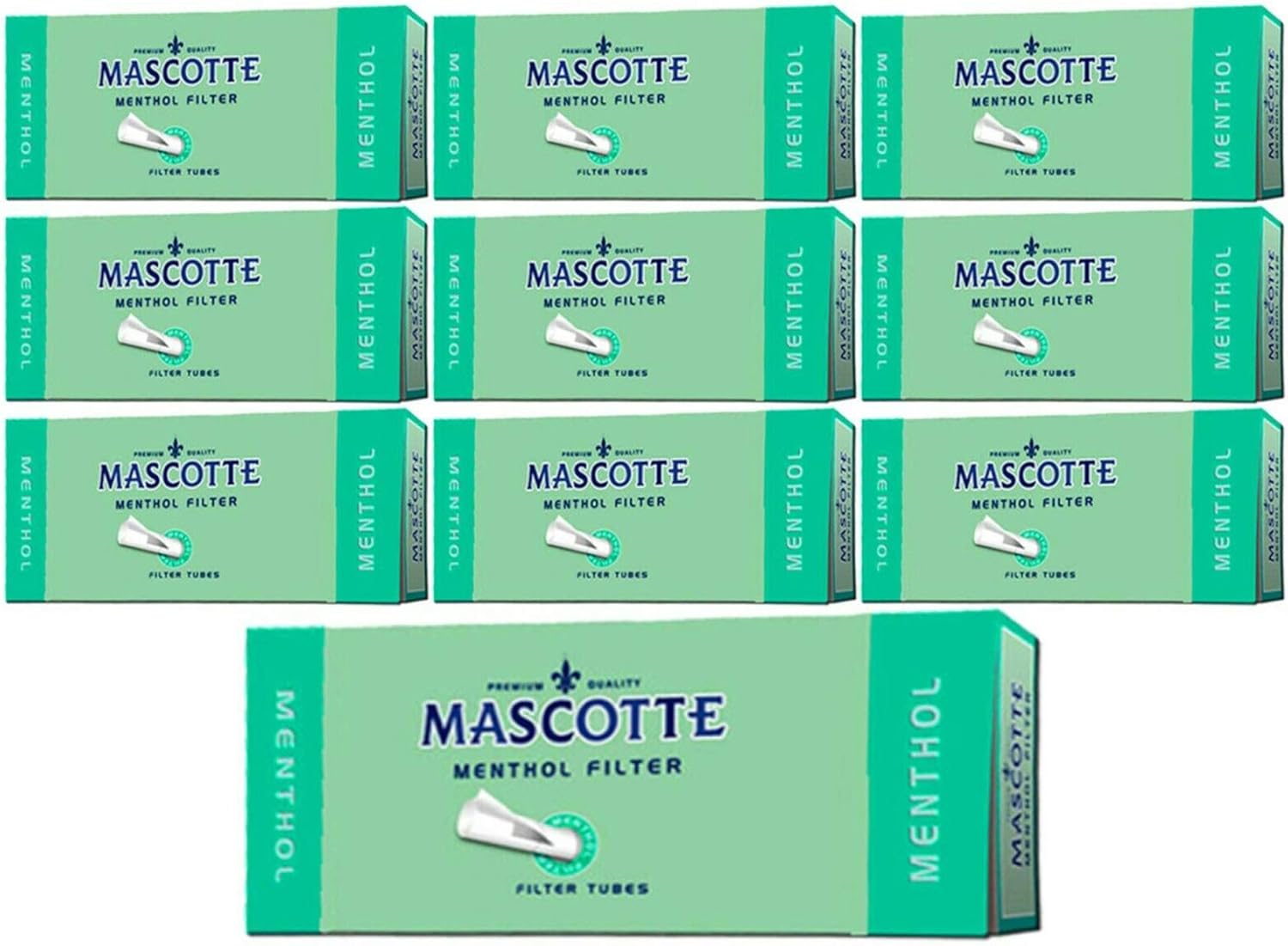 2002000 x MASCOTTE MENTHOL Filter TUBES Tips Paper Mint Smoking