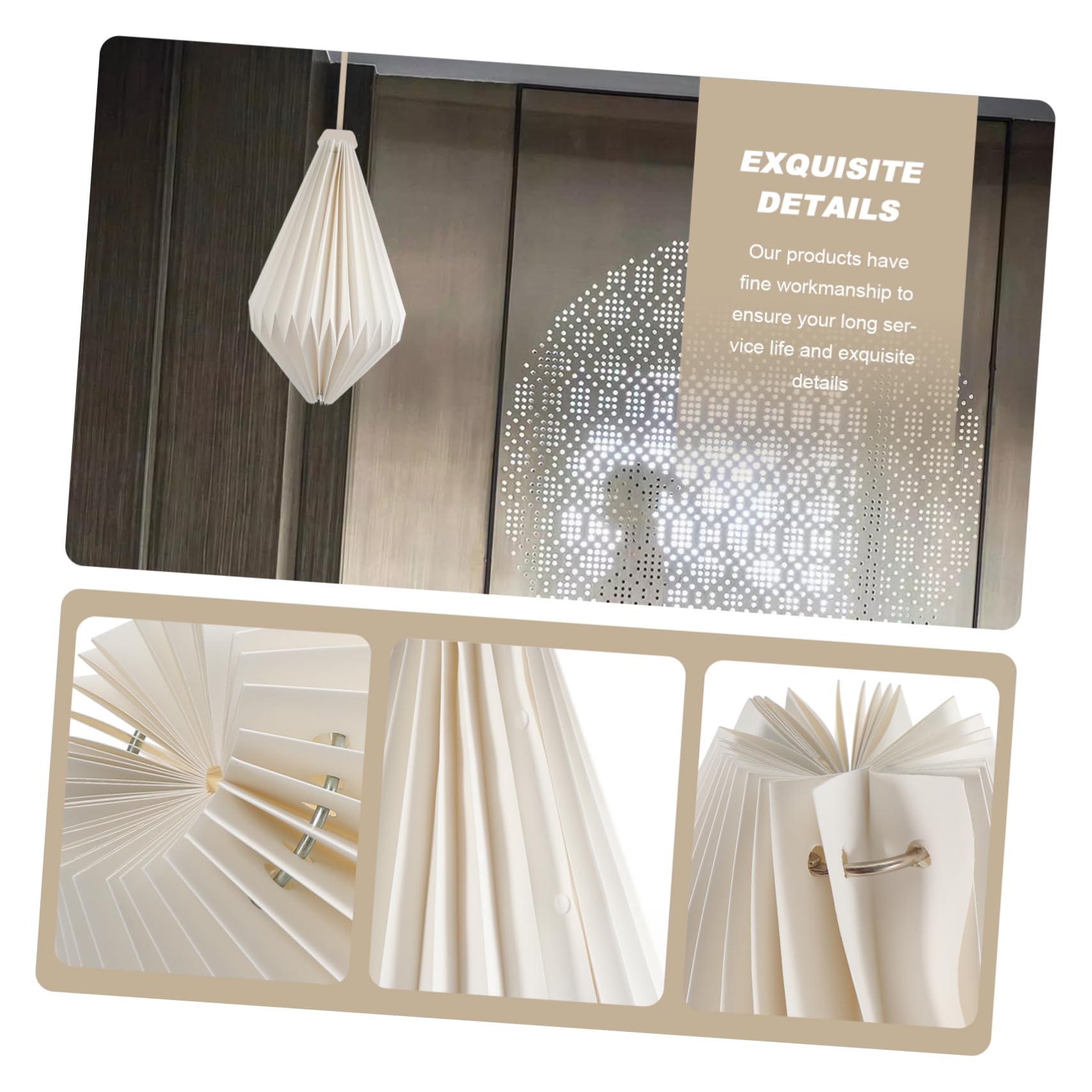 HOMSFOU 2pezzi Lampada Sospensione Origami Paralume Decorativo Per Chandelier e Illuminazione Domestica Materiale Sicuro e Inodore Stile Creativo Per Soggiorno e Ristoranti