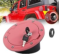 Vista 12 de Cubierta de Puerta de Combustible JeCar Tapa de Gasolina con Candado para Jeep Wrangler JK y Unlimited 2007-2018
