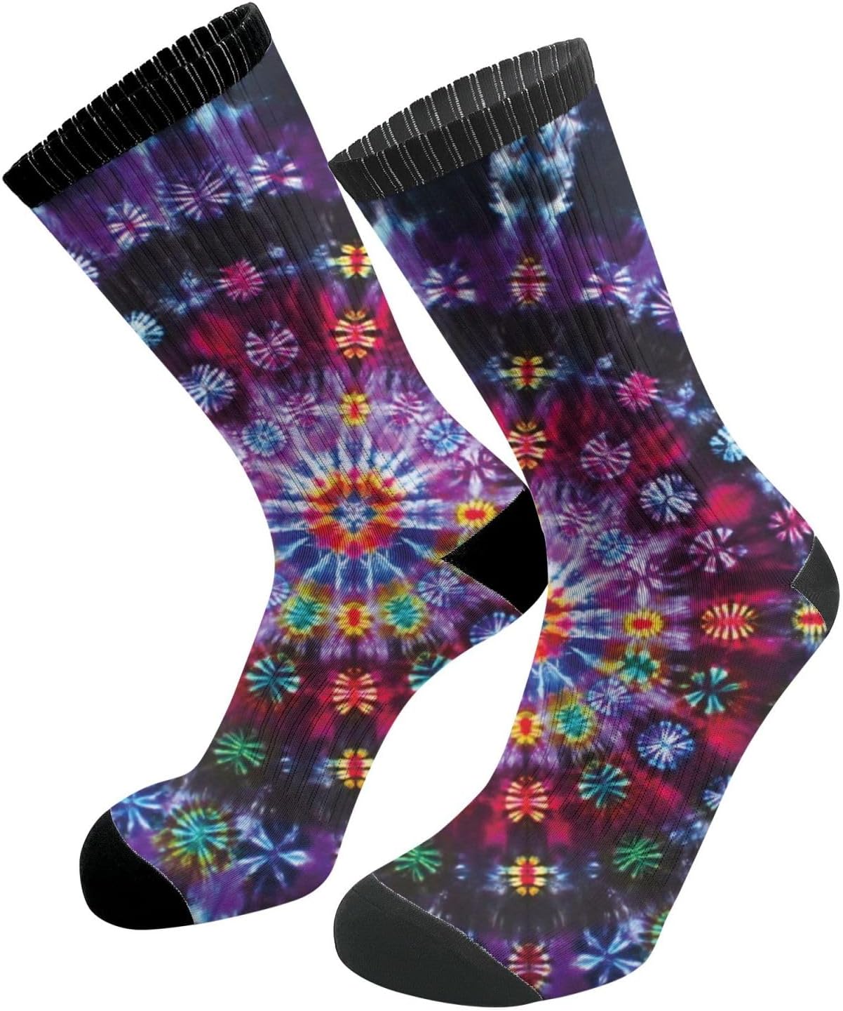 MOLIAN Athletic Crew Cushion Socks Unisex Breathable Mid-Calf Socks for Running Workout