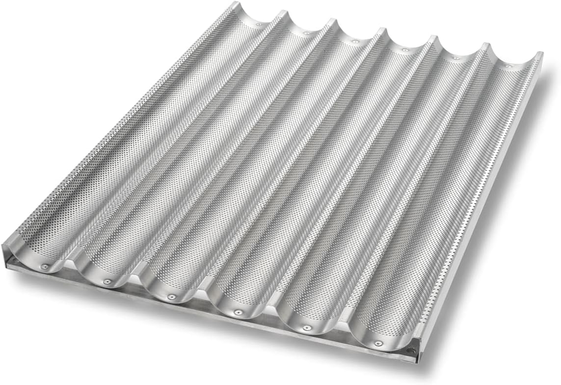 Chicago Metallic Uni-Lock Perf. Aluminum 6-Mold Baguette Pan