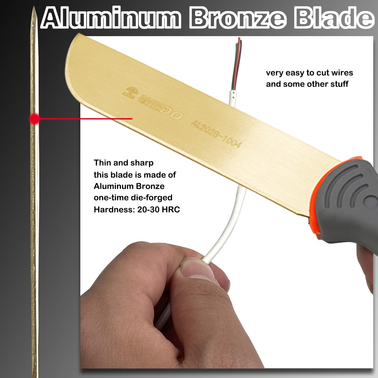 WEDO Funken Festklinge 7,6 "(193mm) Gemeinsames Messer Aluminium Bronze Jagdmesser Camping Jagdmesser für offen, Petro-Chemie, Erdölproduktion, BAM/FM Zertifizierung