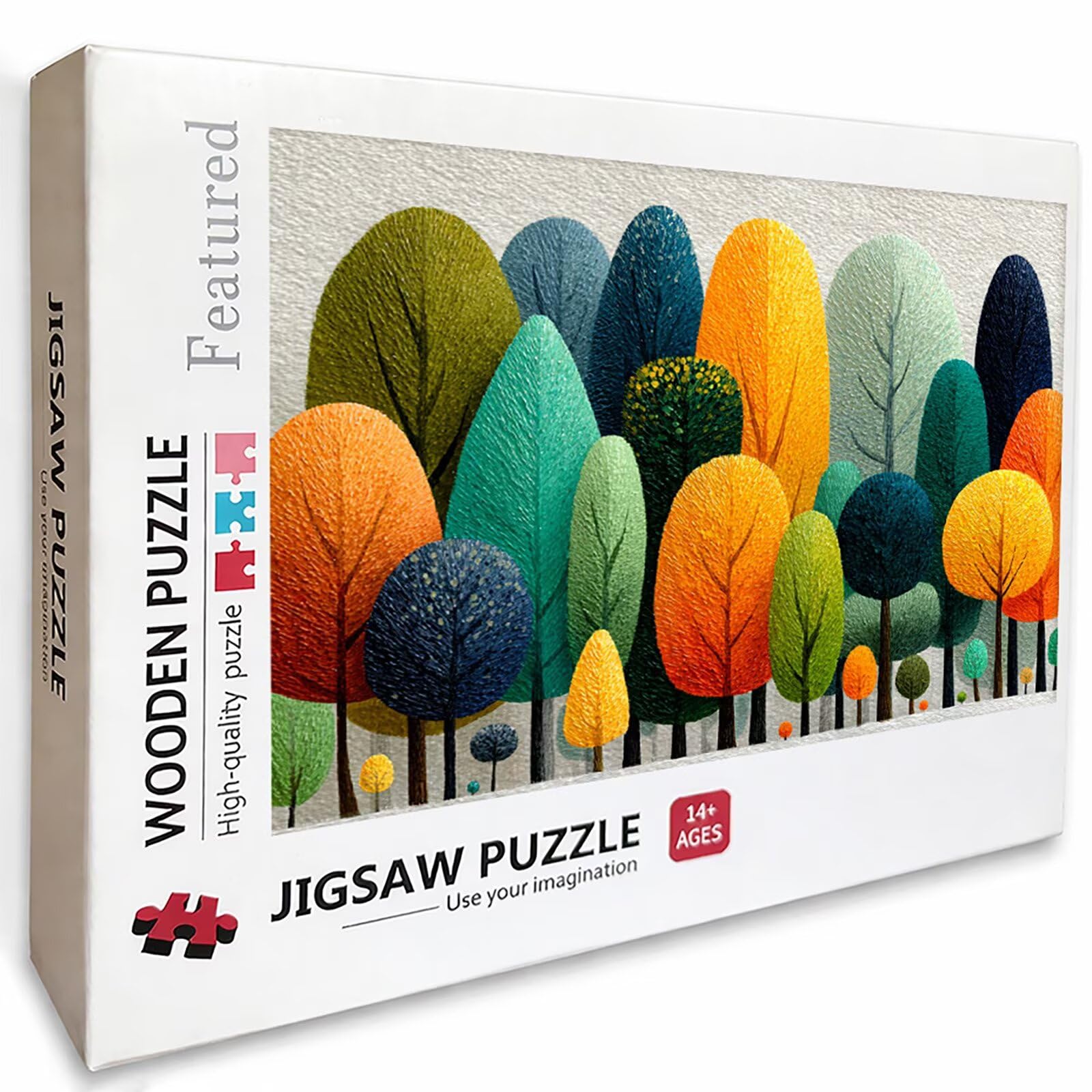Puzzle Arte con Scatola Colore, Albero Puzzle Legno 5000 Pezzi Adulti 156x105cm, Attività di Intrattenimento ad Alta Difficoltà, DIY Classici Gioco, Jigsaw Per Tutta La Famiglia, Estate Regalo, W-8644