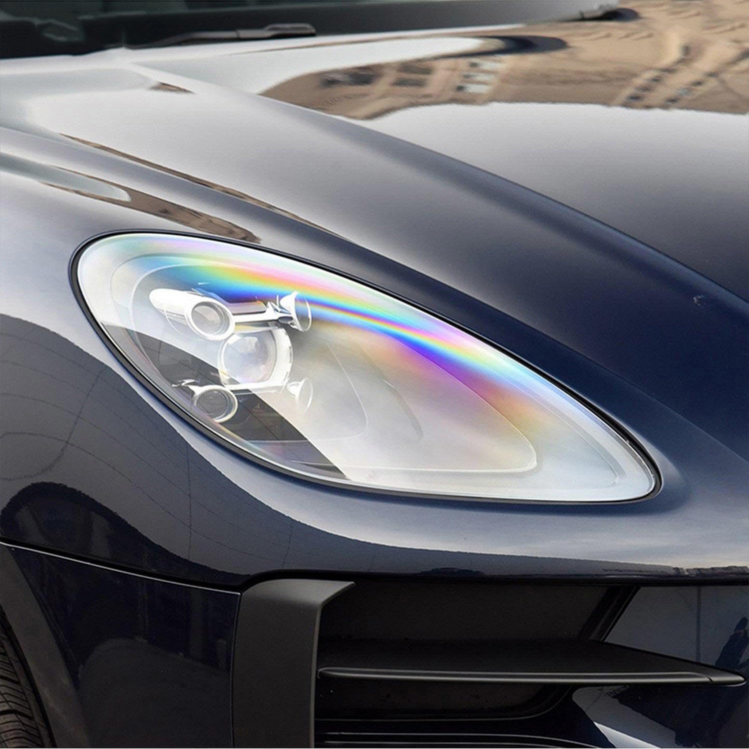 JCAKES Car Headlight Tint Black Protective Film Vinyl Taillight Transparent TPU Sticker， for Porsche Macan 2018 2019 2020-Present Accessories