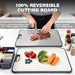 Panneau de coupe en titane extra grand, Conseil de coupe pour cuisine avec jus Groove, 17 x 12 de pouce