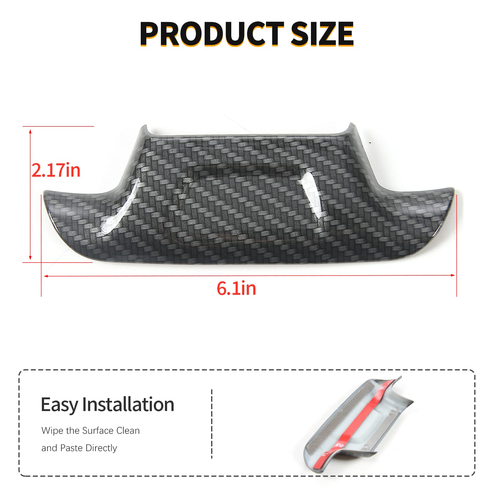 Carbon Fiber Steering Wheel Trim Cover Decoration Interior Accessories for Chevrolet Camaro 2017-2022