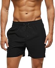 Aisprts Maillot de Bain Homme Short de Bain avec Poches Zippées Short de Plage Extensible à Séchage Rapide pour Homme avec Cordon de Serrage et Doublure Intérieure en Maille