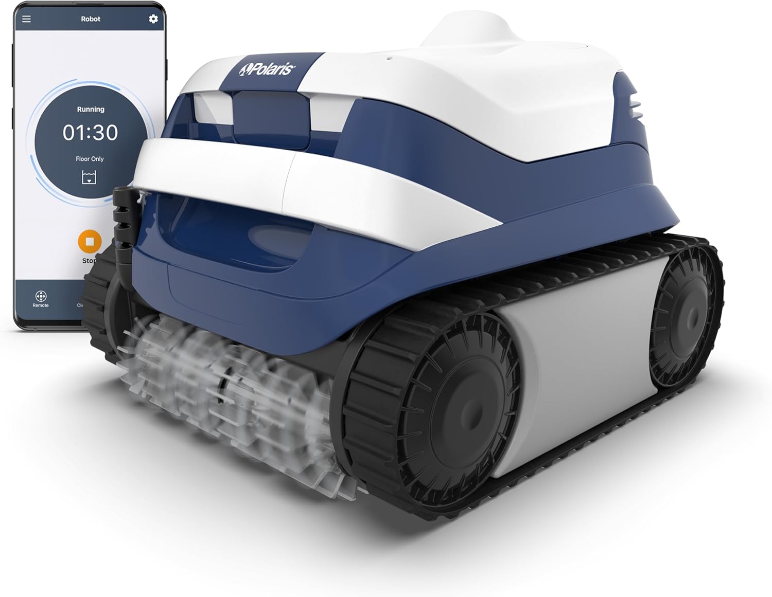 Polaris ERA 842 Smart Robotic Pool Cleaner | Corded Pool Vacuum Cleaner with App Control & Scheduling | Agile Wall Climbing | for Inground Pools up to 50 Feet (Includes Premium Caddy & Cover)