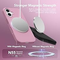 Vista 1375 de GONEZ Funda de silicona para iPhone 15 Pro Max, compatible con Magsafe, protector de cámara + protector de pantalla, forro de microfibra suave Negro